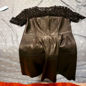 Zara women leather dress